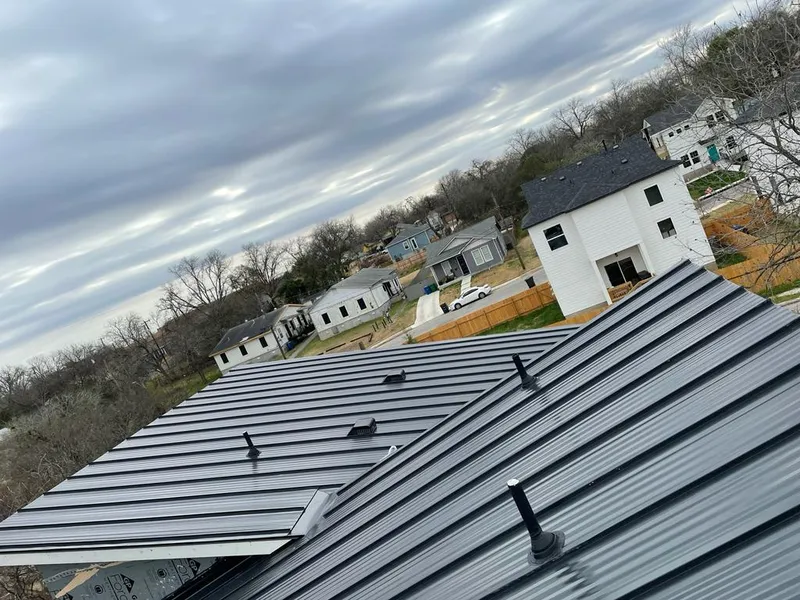Standing seam metal roof panels with vents for Skylight Repair in Asheboro